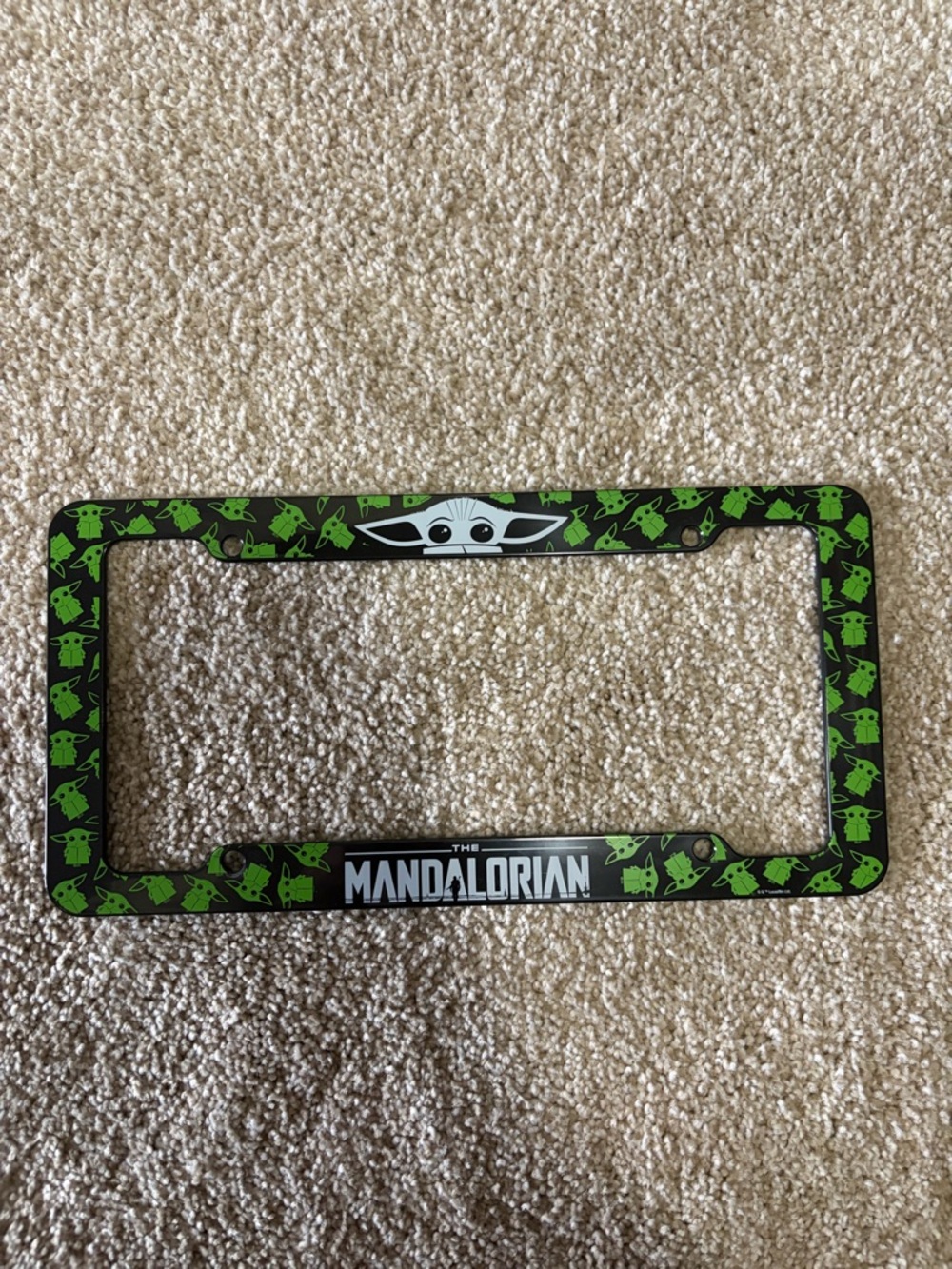 Star Wars mandalorian grogu license plate frame